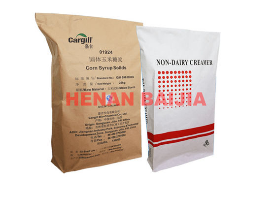 กระสอบกระดาษผนังหลายช่องทางอุตสาหกรรมเย็บถุงปากเปิดย่อยสลายได้มาตรฐาน GMP