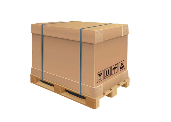 กระดาษทิ้งแบบพับได้ 1000 Ltr IBC คอนเทนเนอร์กล่องบรรจุภัณฑ์เกรดอาหารที่ยืดหยุ่นได้