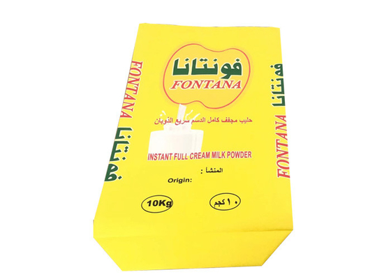 รับถุงกระดาษอุตสาหกรรมแบบกำหนดเอง 25 กก. 3 ชั้น Pe Lined Multi Wall Kraft