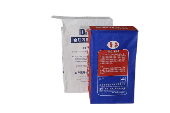 ถุงกระดาษหลายผนังกันน้ำ 20 กก. 25 กก. ถุงบรรจุภัณฑ์ซีเมนต์ Flexo Print