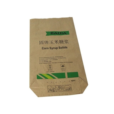 ถุงกระดาษคราฟท์แป้งข้าวโพด ISO 5 กก. สำหรับบรรจุภัณฑ์แป้งสาลี