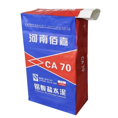 ถุงกระดาษหลายผนังกันน้ำ 20 กก. 25 กก. ถุงบรรจุภัณฑ์ซีเมนต์ Flexo Print