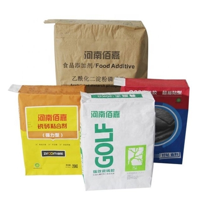 Multiwall Pine Pellets ถุงกระดาษ 50Kg วางวาล์วซีเมนต์บรรจุ