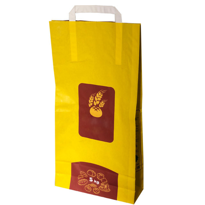 ยอมรับถุงบรรจุภัณฑ์กระดาษคราฟท์แบบกำหนดเอง 6L 10L 12L ปิดผนึกด้วยความร้อน