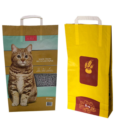 เป็นมิตรกับสิ่งแวดล้อม 5 ลิตร 15Ibs ทรายแมว Stand Up Pouches ถุงบรรจุทรายแมวพร้อมหูหิ้ว