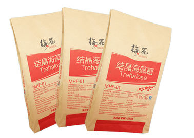 เปิดปาก Multiwall ถุงกระดาษคราฟท์อาหารปลอดภัยทนทานถุงถ่านบาร์บีคิว