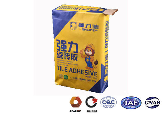 เฟล็กโซสีพิมพ์ถุงกระดาษ Multiwall แบบวาล์ว 2 ชั้นความต้านทานแรงดึงสูง