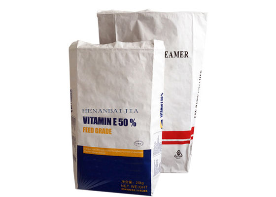 10 กก. - 50 กก. ถุงบรรจุภัณฑ์กระดาษคราฟท์สำหรับแป้งมอลโตสผง Isomalto Oligosaccharides