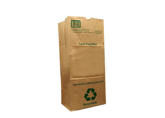 ถุงกระดาษคราฟท์ Multiwall 125gsm ถุงขยะสำหรับงานหนักพร้อมโลโก้ที่กำหนดเอง
