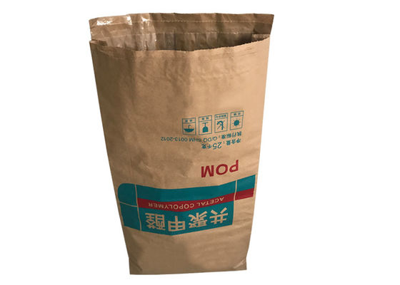 Hot Melt Adhesive Pinch ถุงกระดาษด้านล่างเปิดปาก Multiwall ถุงกระดาษคราฟท์ Sacks