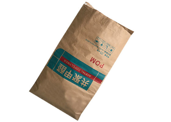 วัสดุก่อสร้างถุงกระดาษปิดผนึกความร้อน 120gsm พร้อมก้นหยิก
