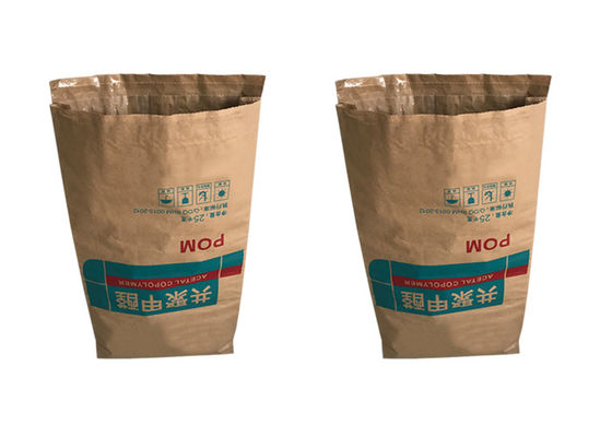 วัสดุก่อสร้างถุงกระดาษปิดผนึกความร้อน 120gsm พร้อมก้นหยิก