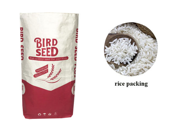 1-4ply กระดาษถุงอาหารสุนัขแมวครอกบรรจุเมล็ดอาหารสัตว์