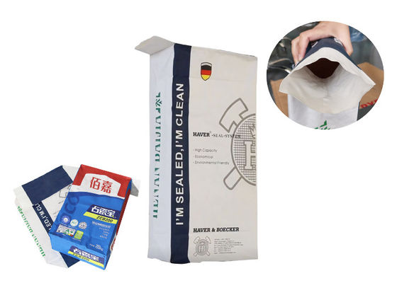 ถุงกระดาษคราฟท์ Multiwall เกรดอาหารสำหรับบรรจุภัณฑ์แป้ง 5Kg 10kg 20kg