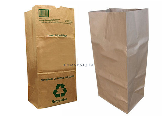 ถุงกระดาษสนามหญ้า 25 กก. สนามหญ้าสำหรับงานหนักปฏิเสธ Multiwall Kraft Paper Bag