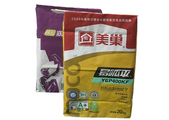 กำหนดเอง 25 กก. Multiwall กระดาษคราฟท์วาล์วถุงกระสอบสำหรับแป้งข้าวโพด