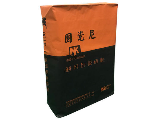 20 กก.25 กก.40 กก.50 กก.ปูนซีเมนต์แห้งกระเป๋า Multiwall กระดาษกระเป๋ากระเบื้องกาววาล์วกระเป๋าปูนฉาบผง