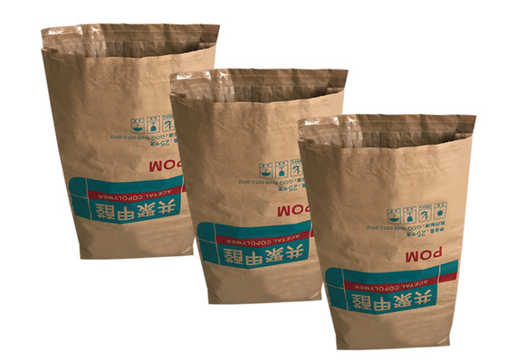 25 กก. 20 กก. 2 ชั้นหรือ 3 ชั้น + PE Liner Multiwall Paper Bags กระสอบกระดาษคราฟท์สีน้ำตาล