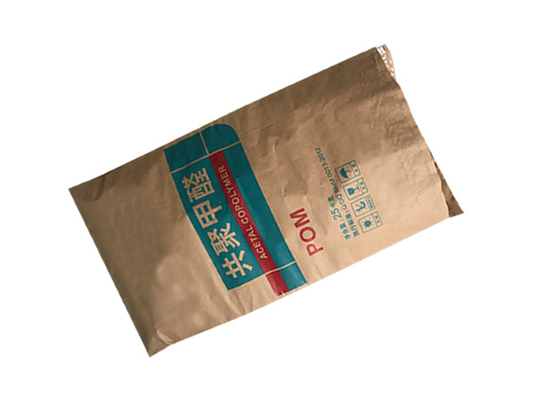 25 กก. 20 กก. 2 ชั้นหรือ 3 ชั้น + PE Liner Multiwall Paper Bags กระสอบกระดาษคราฟท์สีน้ำตาล