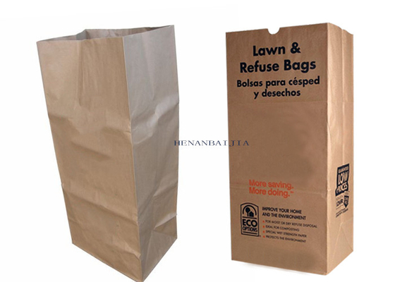 ถุงขยะกระดาษพิมพ์เฟล็กโซย่อยสลายได้สีน้ำตาล Multiwall