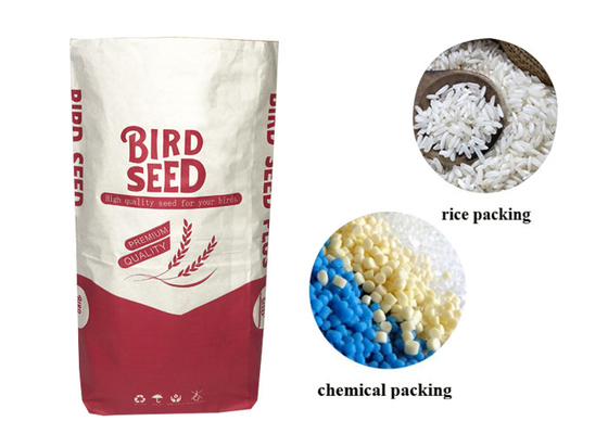 15 กก. 20 กก. 25 กก. ถุงกระดาษคราฟท์ Multiwall ป้องกันความชื้น Food Grade